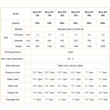 WENTOREX BLUE IHY 200 INOX rozsdamentes hidrofor tartály