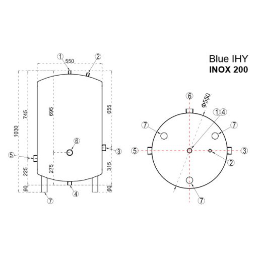 WENTOREX BLUE IHY 200 INOX rozsdamentes hidrofor tartály