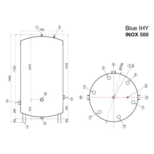 WENTOREX BLUE IHY 500 INOX rozsdamentes hidrofor tartály