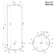WENTOREX BLUE IHY 800 INOX rozsdamentes hidrofor tartály