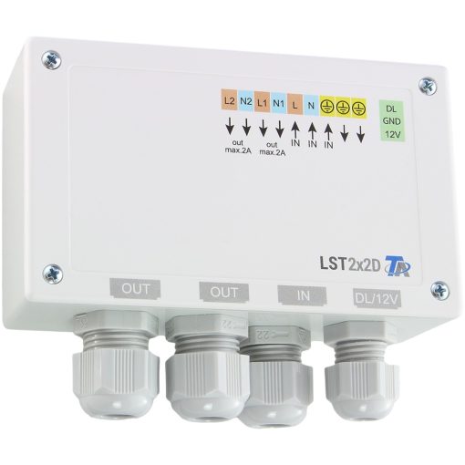 LST2x2D-DL Szabályozható teljesítmény vezérlő  2x2A DL-BUS (2x400W) (0%-tól 100%-ig)