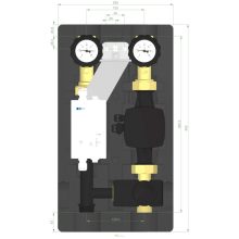 PMG1 - Wireless szivattyúblokk (keverőszeleppel + GRUNFOSS szivattyúval + CORA Wireless vezeték nélküli rendszerrel)