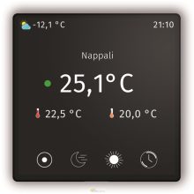RAS-CT4-NT-CO2 - 230V Wireless szobatermosztát és CO2 szenzor 4" érintő kijelzővel