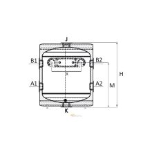 Sunsystem PSEM 50 hűtési és fűtési zománcozott puffer tartály szigeteléssel, hőszivattyús rendszerekhez