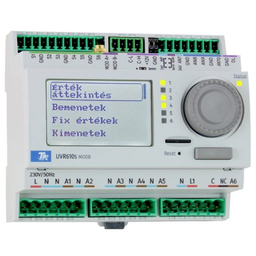 UVR610S-MODB + CORA szabadon programozható szabályozó és vezérlő - Modbus csatlakozóval - kijelzővel
