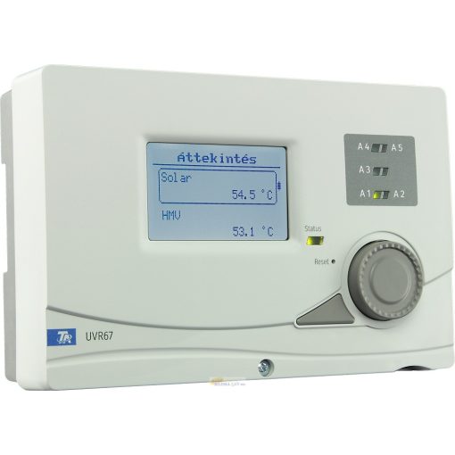 UVR67-H fűtési kör szabályozó és vezérlő - (2db PT1000 érzékelővel + 1db RAS+DL termosztáttal + AUS PT)